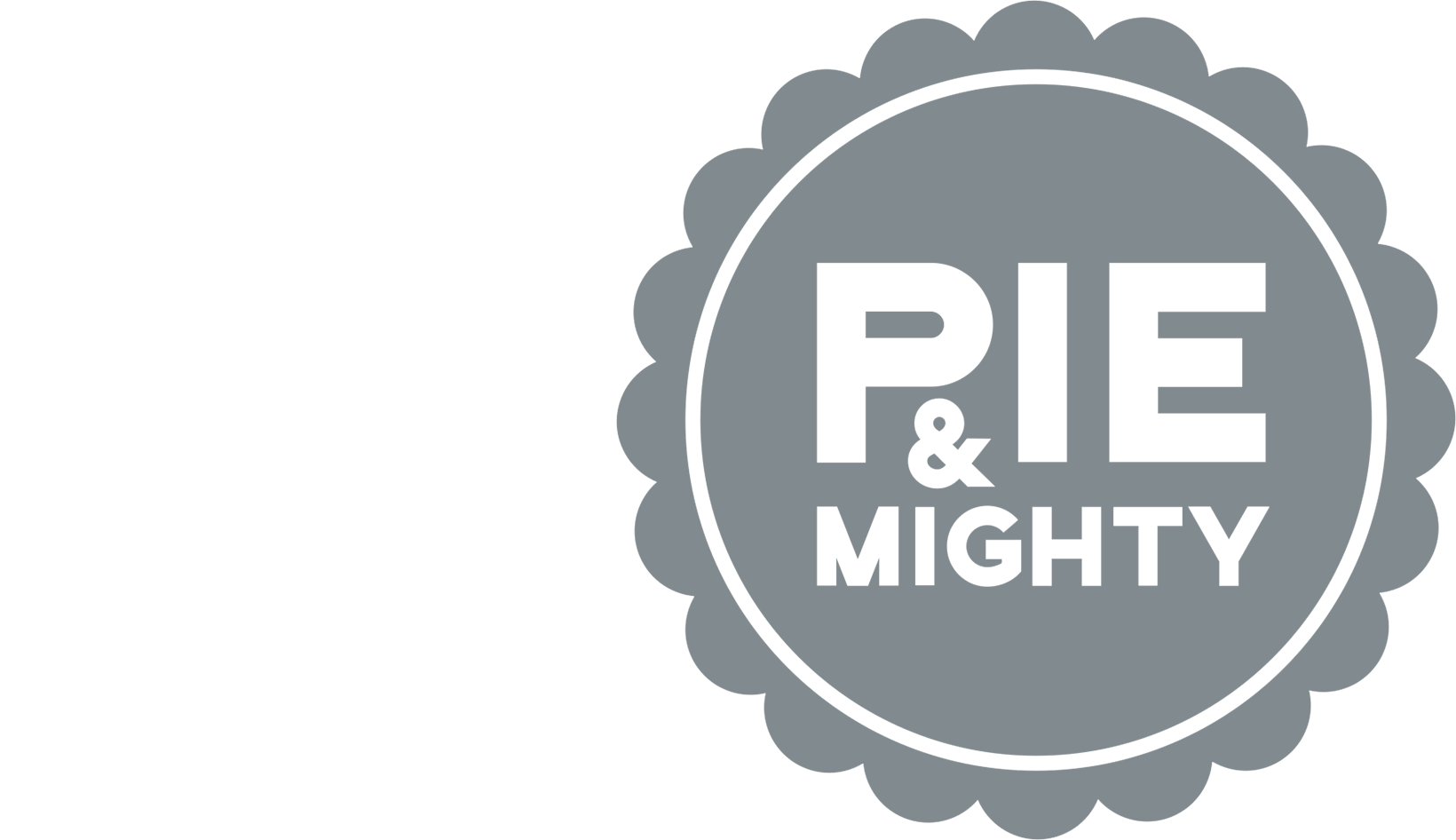 Pie and Mighty logo monochrome